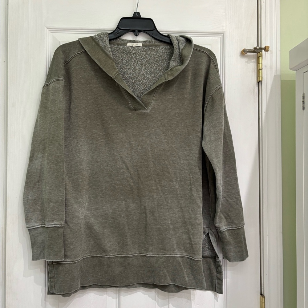Olive Green women's Hooded Sweatshirt
